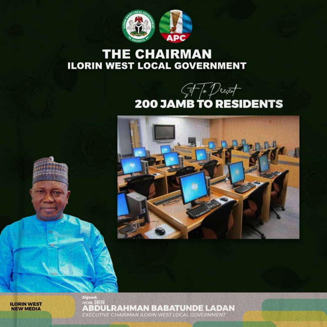 Ilorin West Chairman set to roll out free 200 JAMB slots to residents