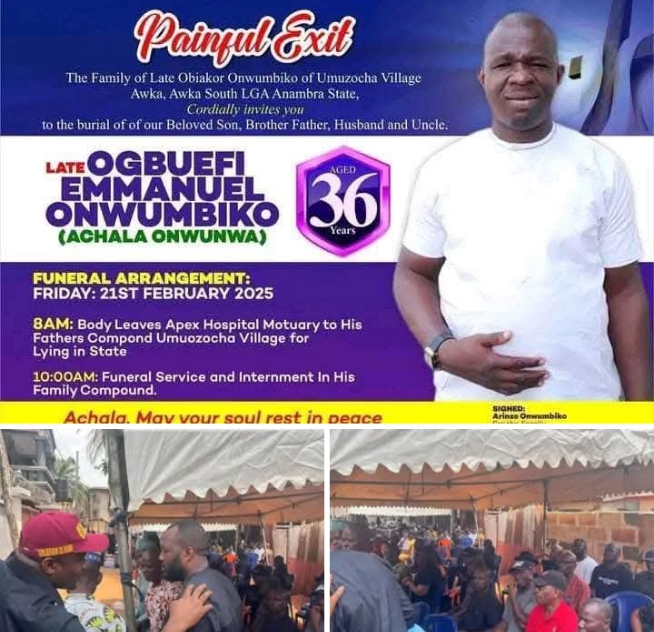 Tears, as man killed by brother during reconciliation is buried in AnambraÂ