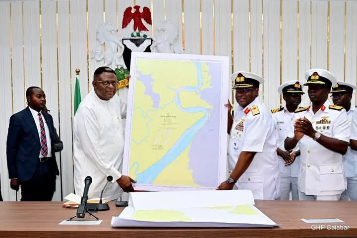 Bakassi Deep Seaport set for construction, as Gov Otu gets Navigational Charts