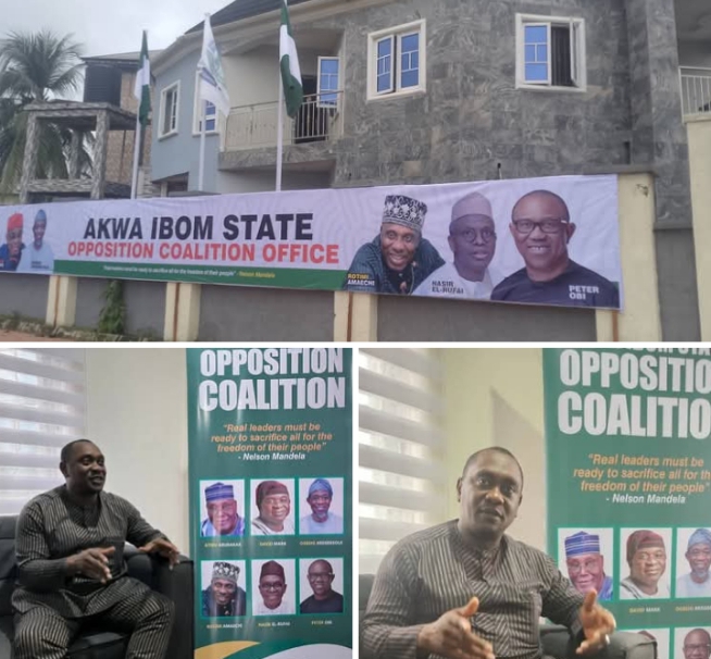 2027: Opposition Coalition gets office in A’Ibom, vows to oust Gov Eno