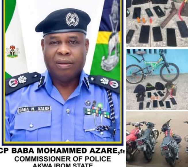 A’Ibom police bust armed robbery syndicate, arrest seven suspects, recover firearm, othersÂ