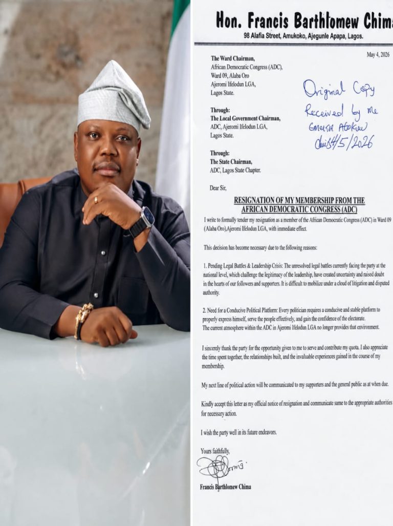 Breaking! Hon. Francis Chima ‘OmoBarca’ resigns from ADC