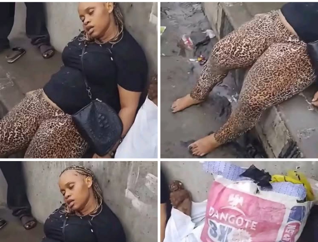 Tragic, as unidentified woman slumps, dies while returning from market