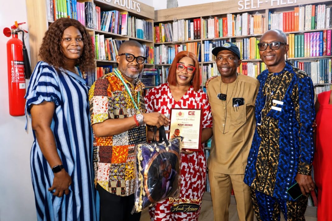 CMC honours YES International Publisher, Azuh Arinze with Media Excellence Award at Lagos Book Signing