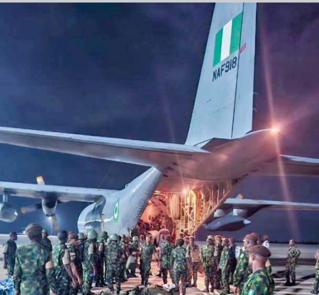 NAF airlifts 198 troops to The Gambia as Nigeria rotates ECOMIG contingent
