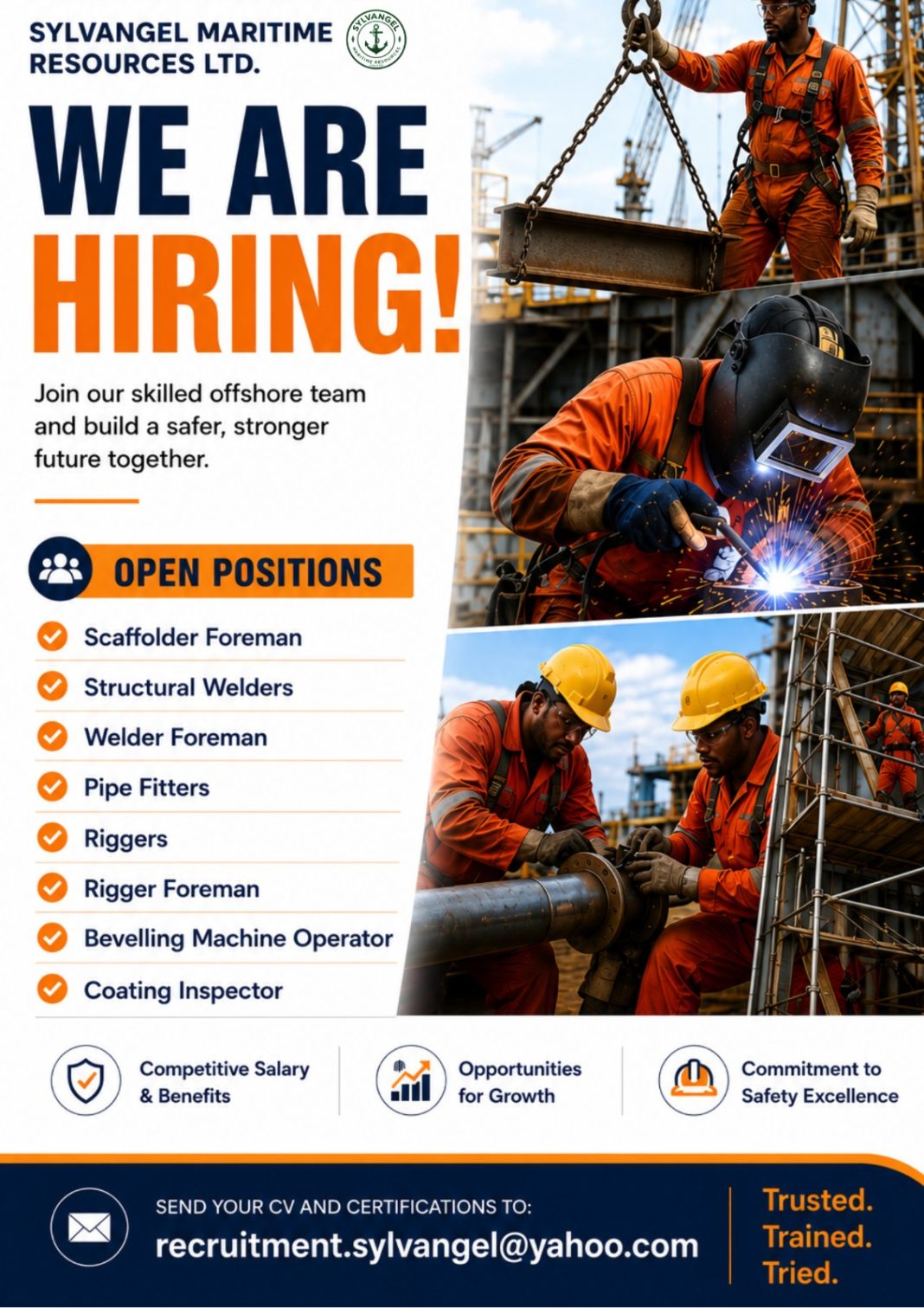 Job Recruitment: Offshore services company announces vacancies for skilled applicants